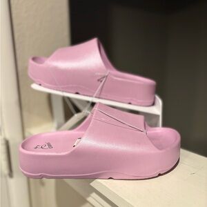 Kids' Edie Platform Slide Sandals Pink- art class Big girl Size 5 NEW